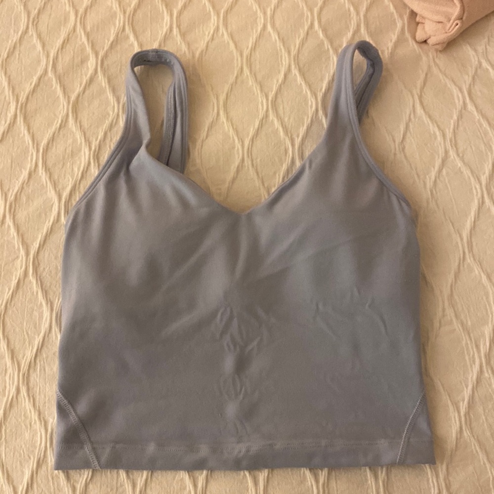 size 0 lululemon align tank light blue!!